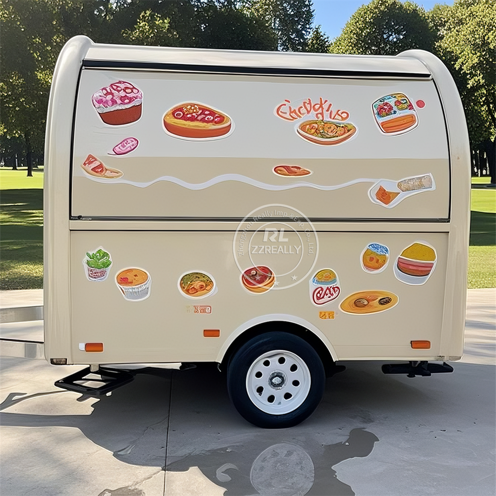 Fast Food With Snacks - In Stock Mobile Food Trailer Food