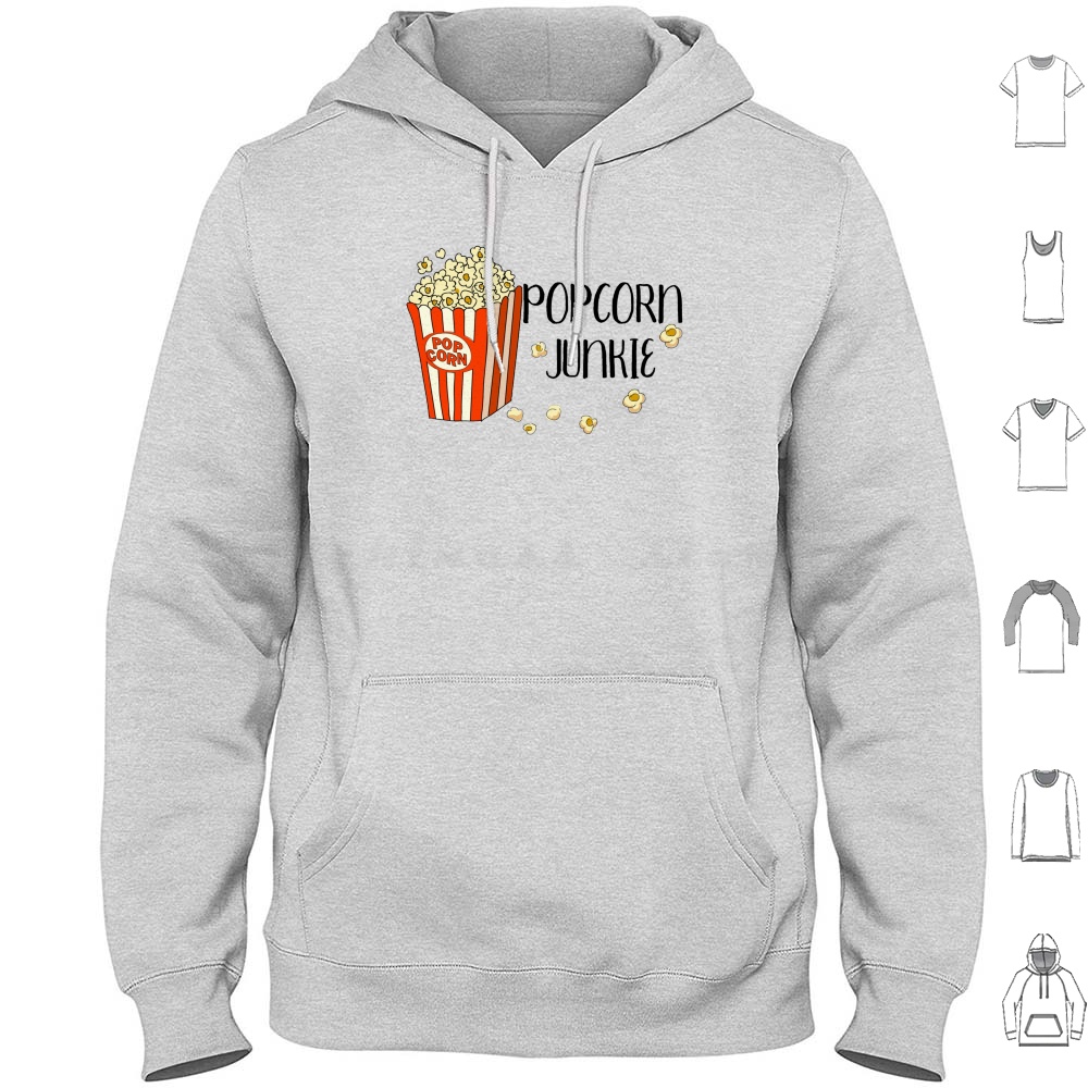 Funny Popcorn Junkie Hoodies L - مراجعة Food Lovers Snacks وسعره