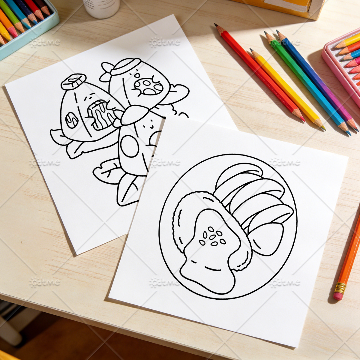 JAPANESE FOOD Bold-easy Patter - مراجعة Food Snacks Coloring Book وسعره