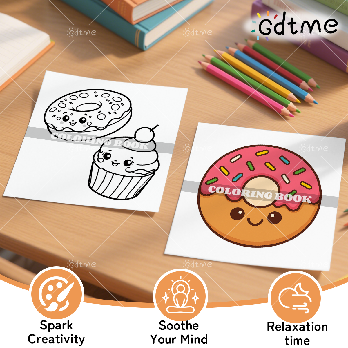 FOOD SNACKS & SWEETS Themed Co - مراجعة Food Snacks Coloring Book وسعره