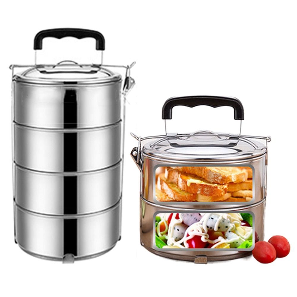 Round Stackable Lunch Snack Bo - مراجعة Snacks Food Warmer وسعره