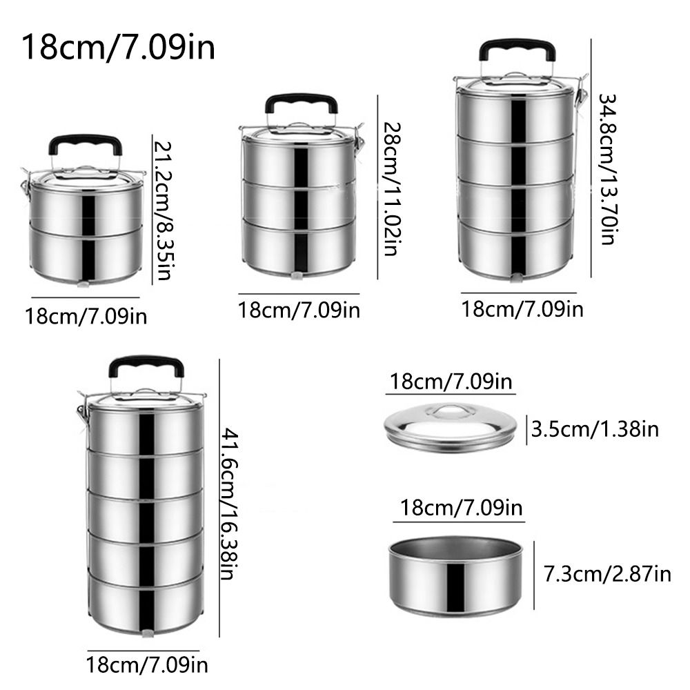 Round Stackable Lunch Snack Bo - مراجعة Snacks Food Warmer وسعره