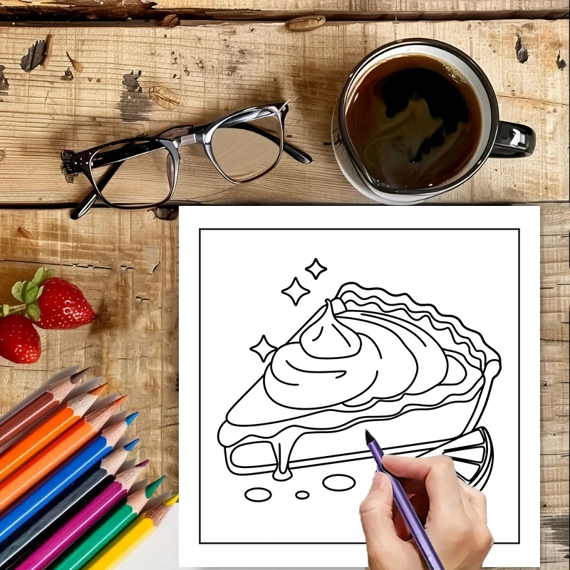 Easy Food and Snacks Coloring  - مراجعة Food Snacks Coloring Book وسعره
