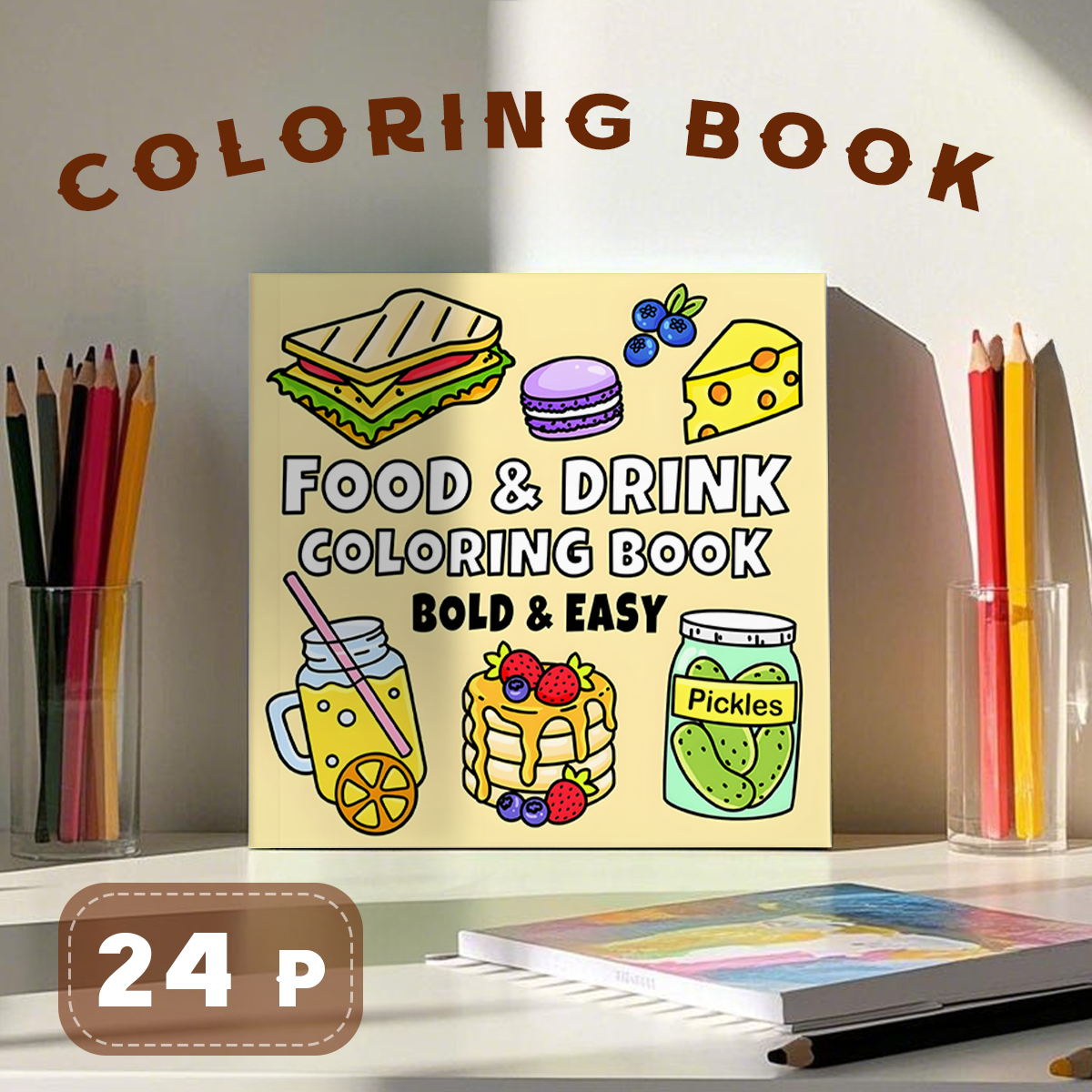 Delicious Treats Coloring Book - مراجعة Food Snacks Coloring Book وسعره