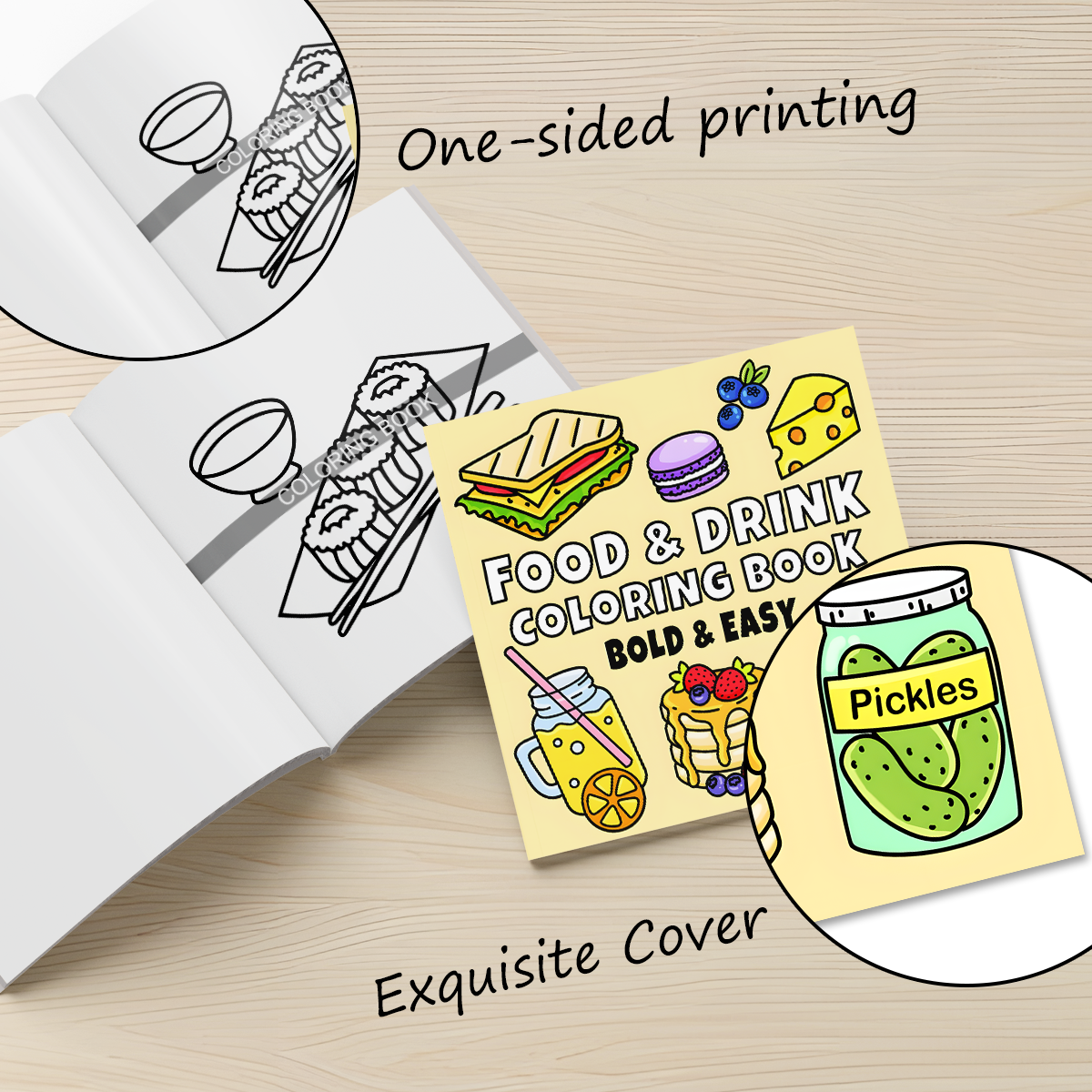 Delicious Treats Coloring Book - مراجعة Food Snacks Coloring Book وسعره