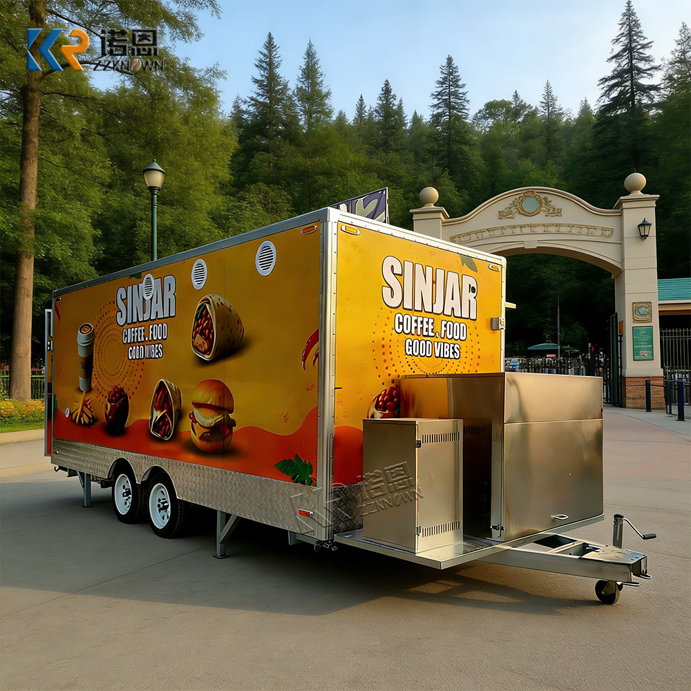 CE DOT Outdoor Food Trailers S - مراجعة Fast Food With Snacks وسعره