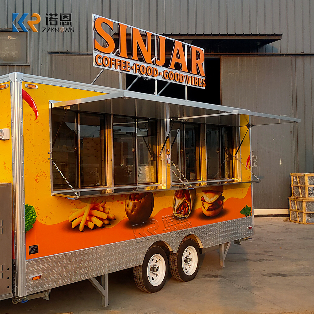 CE DOT Outdoor Food Trailers S - مراجعة Fast Food With Snacks وسعره