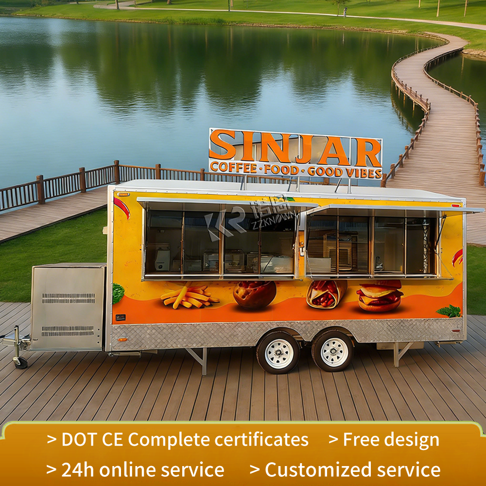 CE DOT Outdoor Food Trailers S - مراجعة Fast Food With Snacks وسعره