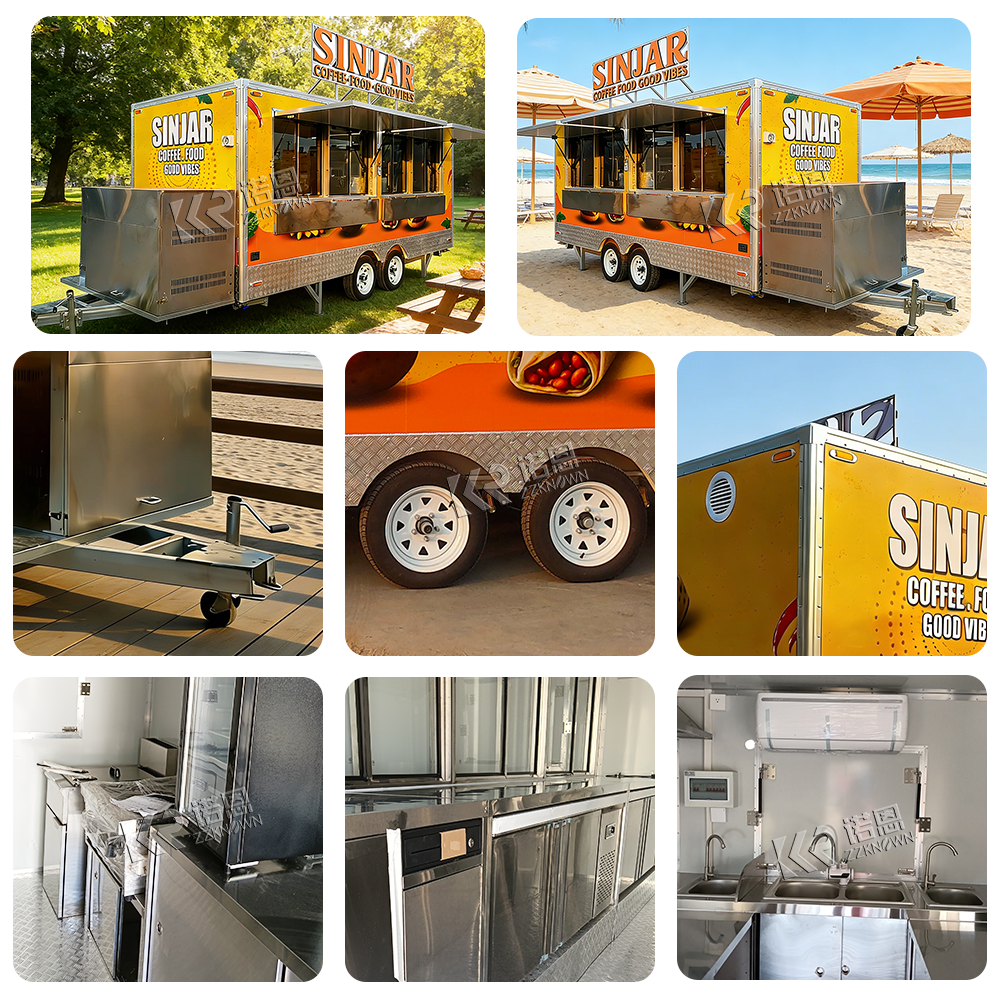 CE DOT Outdoor Food Trailers S - مراجعة Fast Food With Snacks وسعره