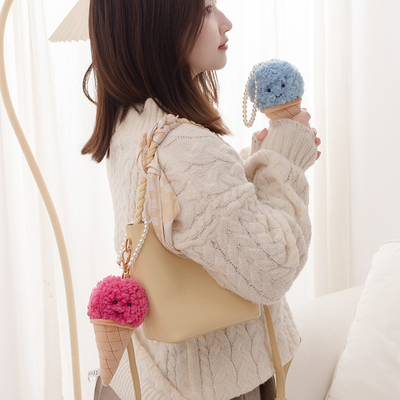 Cute Cartoon Ice cream Plush T - مراجعة Food Snacks Wholesale وسعره