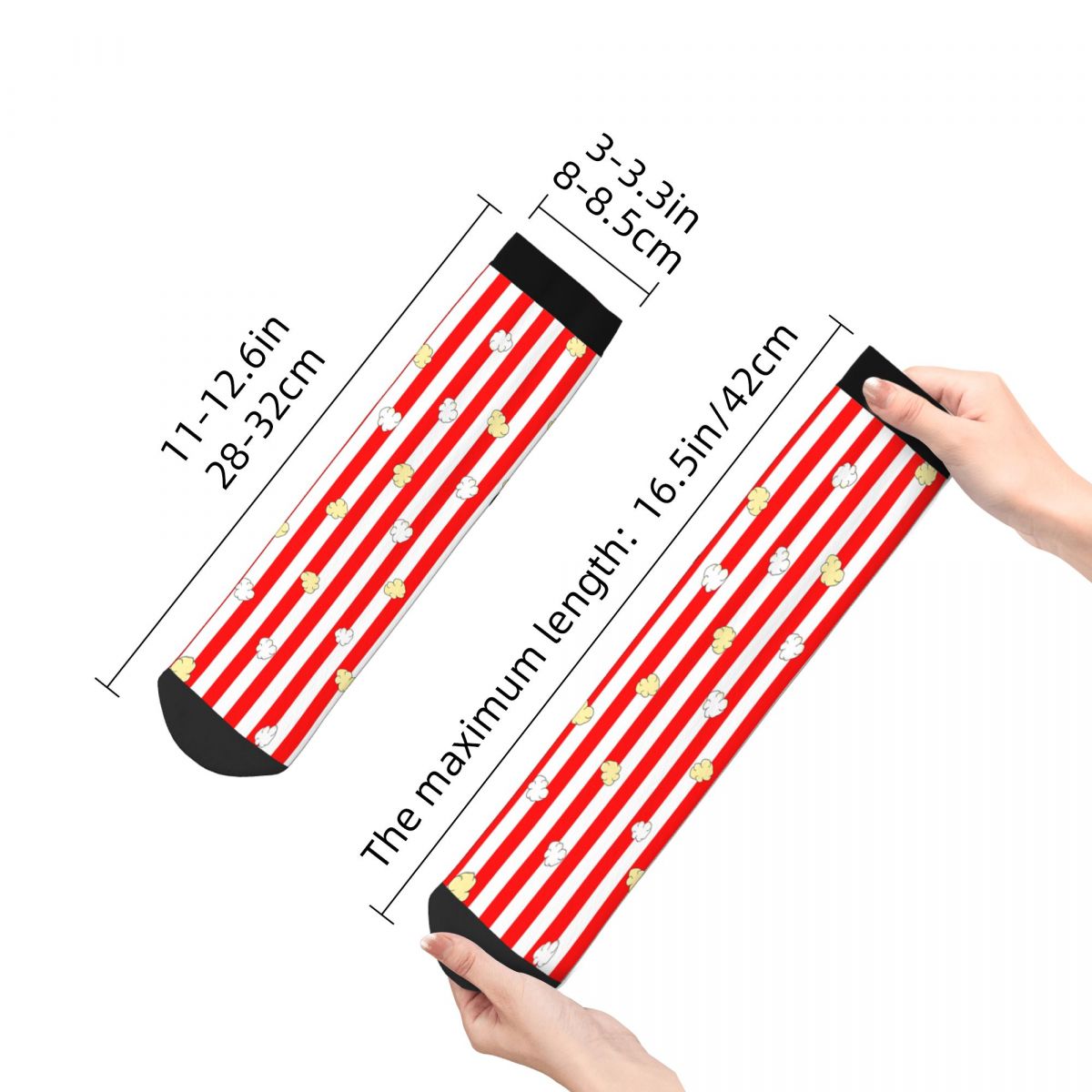 Cute Popcorn Striped Socks Sof - مراجعة Food Lovers Snacks وسعره