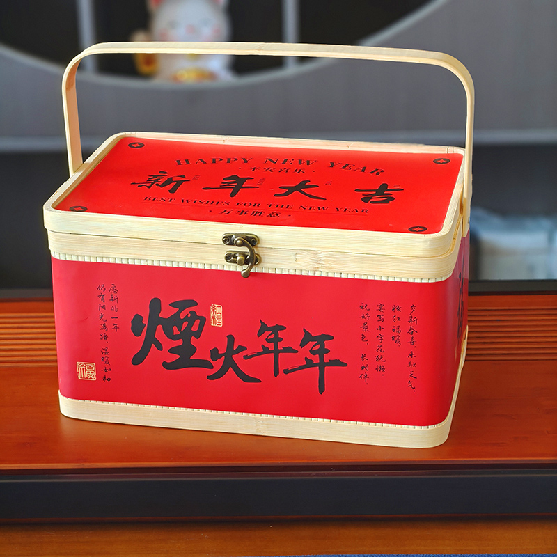 Large Red Gift Box Handheld Ha - مراجعة Snacks Food Hamper Basket وسعره