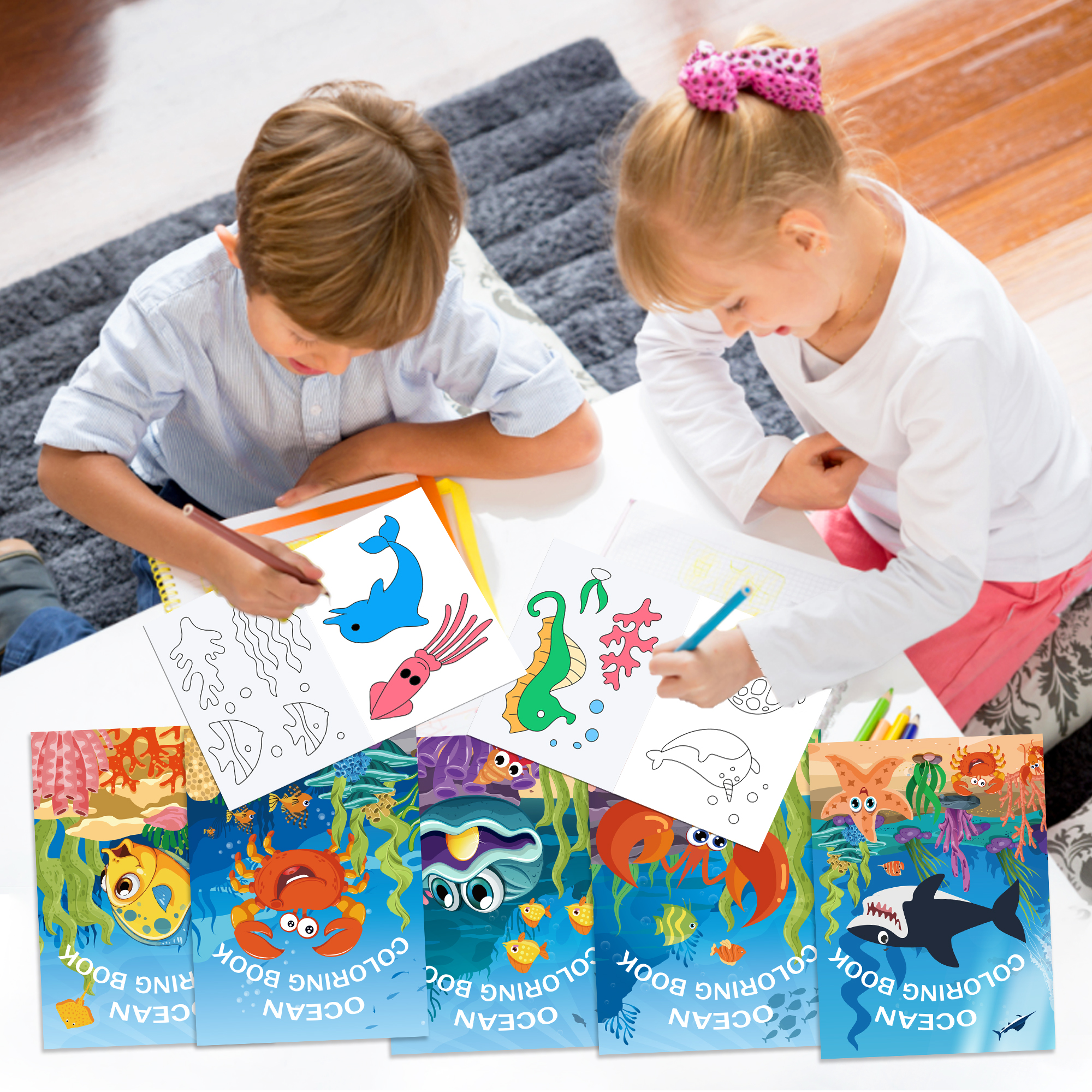 16pcs Cartoon Underwater World - مراجعة Food Snacks Coloring Book وسعره