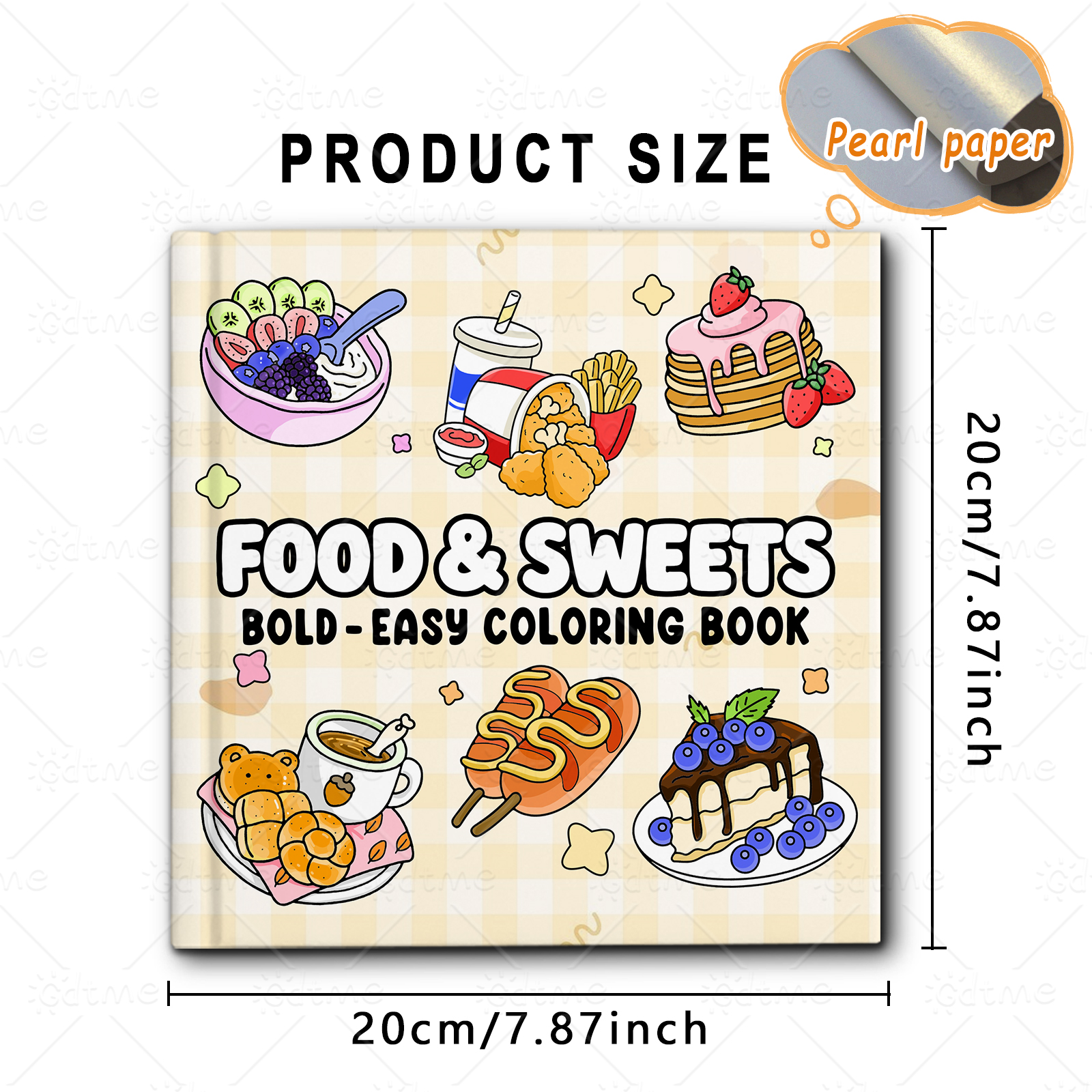 FOOD SWEETS Bold-easy Patterns - مراجعة Food Snacks Coloring Book وسعره