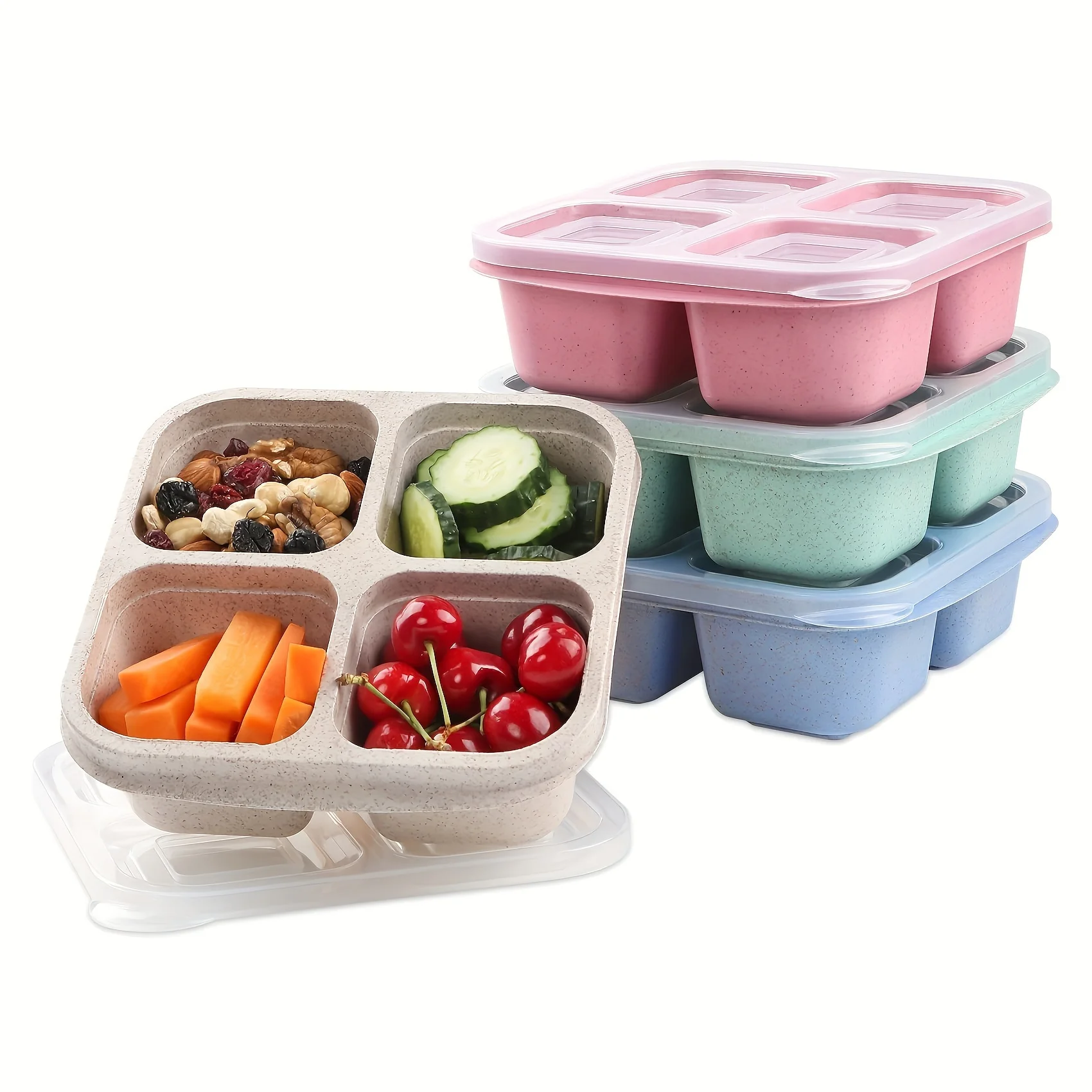 Snack Box with Four Transparen - مراجعة Food Snacks Wholesale وسعره