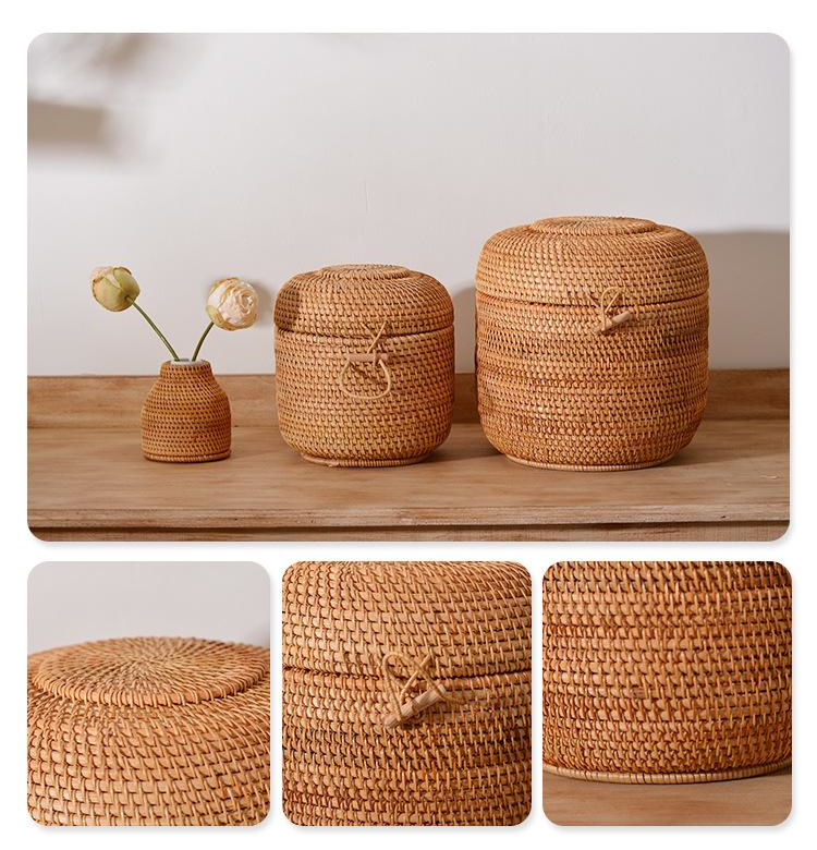 Handwoven Rattan Tea Storage B - مراجعة Food Snacks Wholesale وسعره