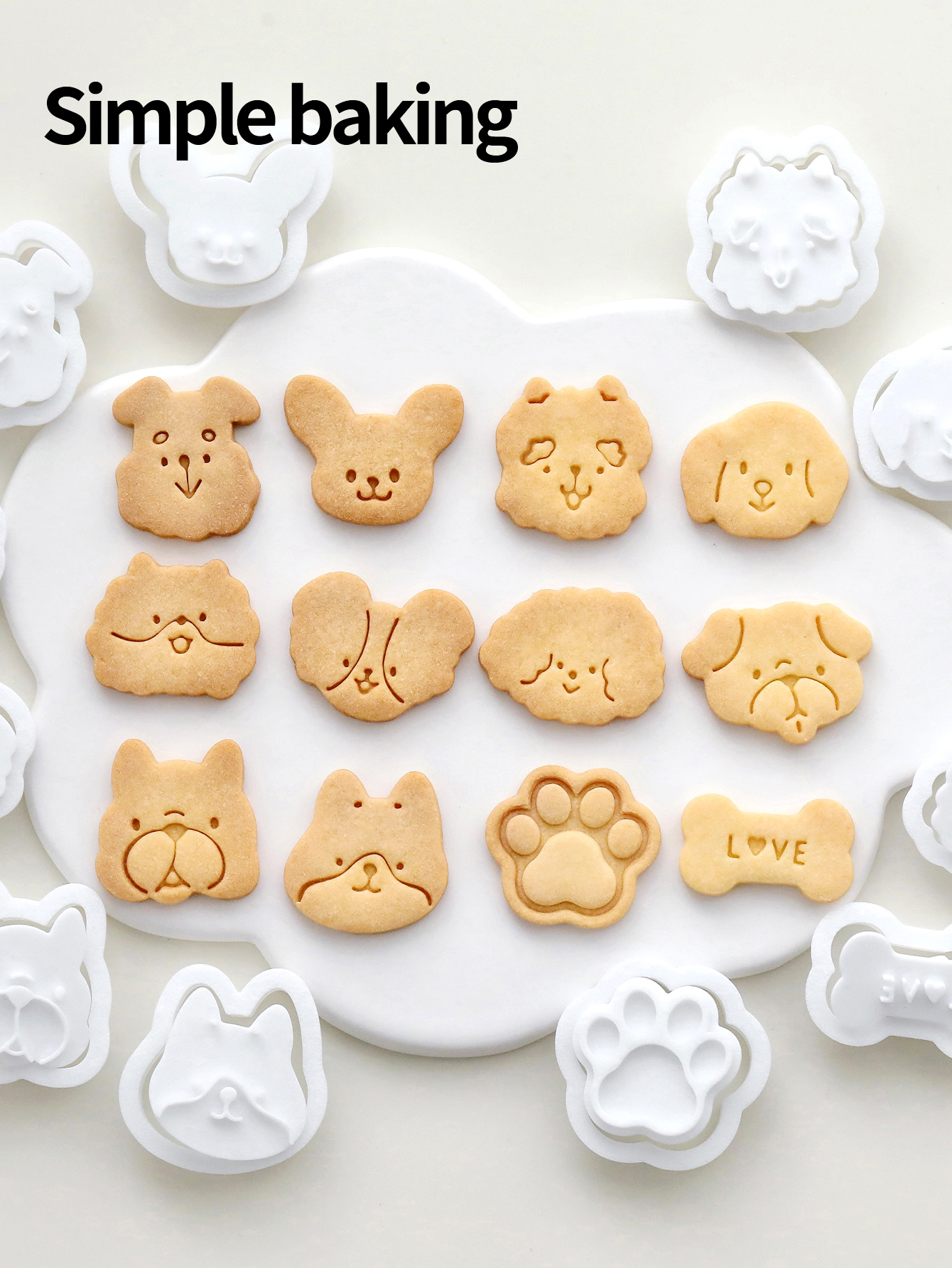 Cartoon dog-shaped cookie mold - مراجعة Food Stamps Snacks وسعره