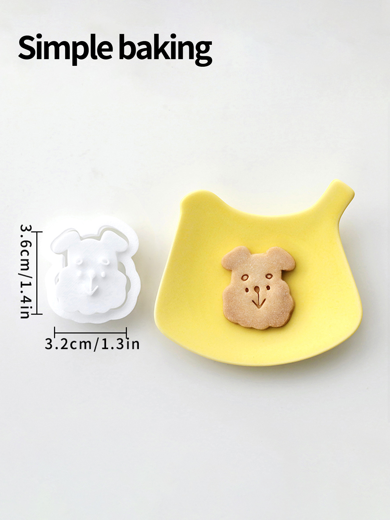 Cartoon dog-shaped cookie mold - مراجعة Food Stamps Snacks وسعره