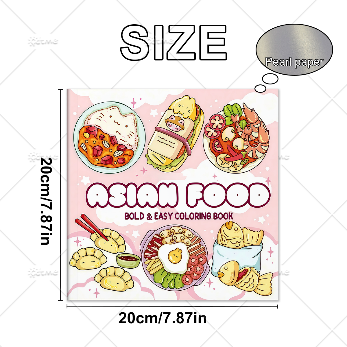 ASIAN Food Bold-easy Patterns  - مراجعة Food Snacks Coloring Book وسعره