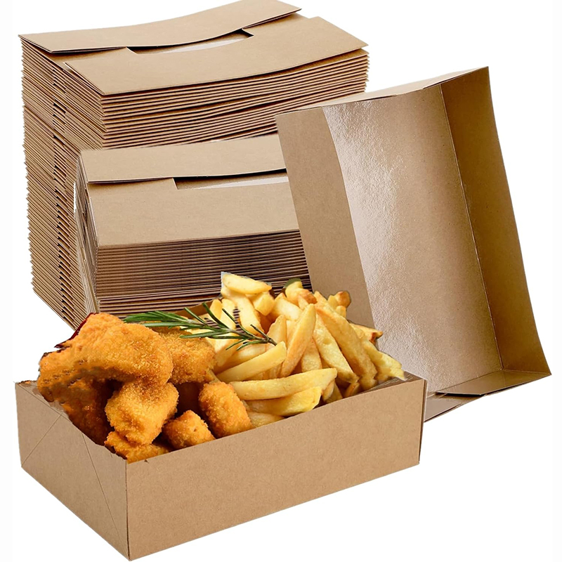 20/50Pcs Kraft Paper Food Tray - مراجعة Fast Food With Snacks وسعره