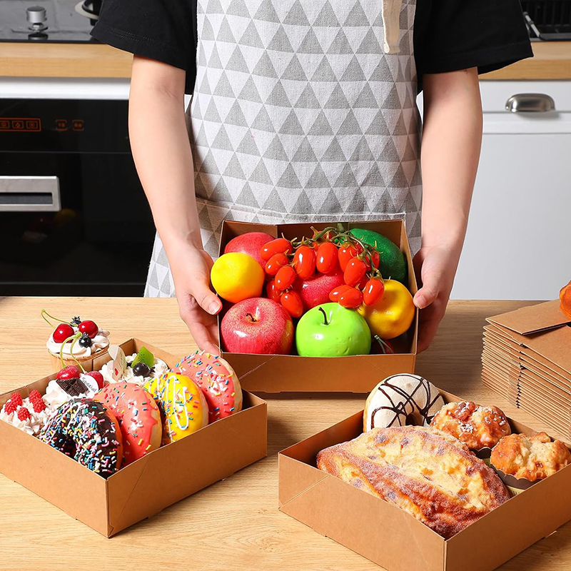 20/50Pcs Kraft Paper Food Tray - مراجعة Fast Food With Snacks وسعره