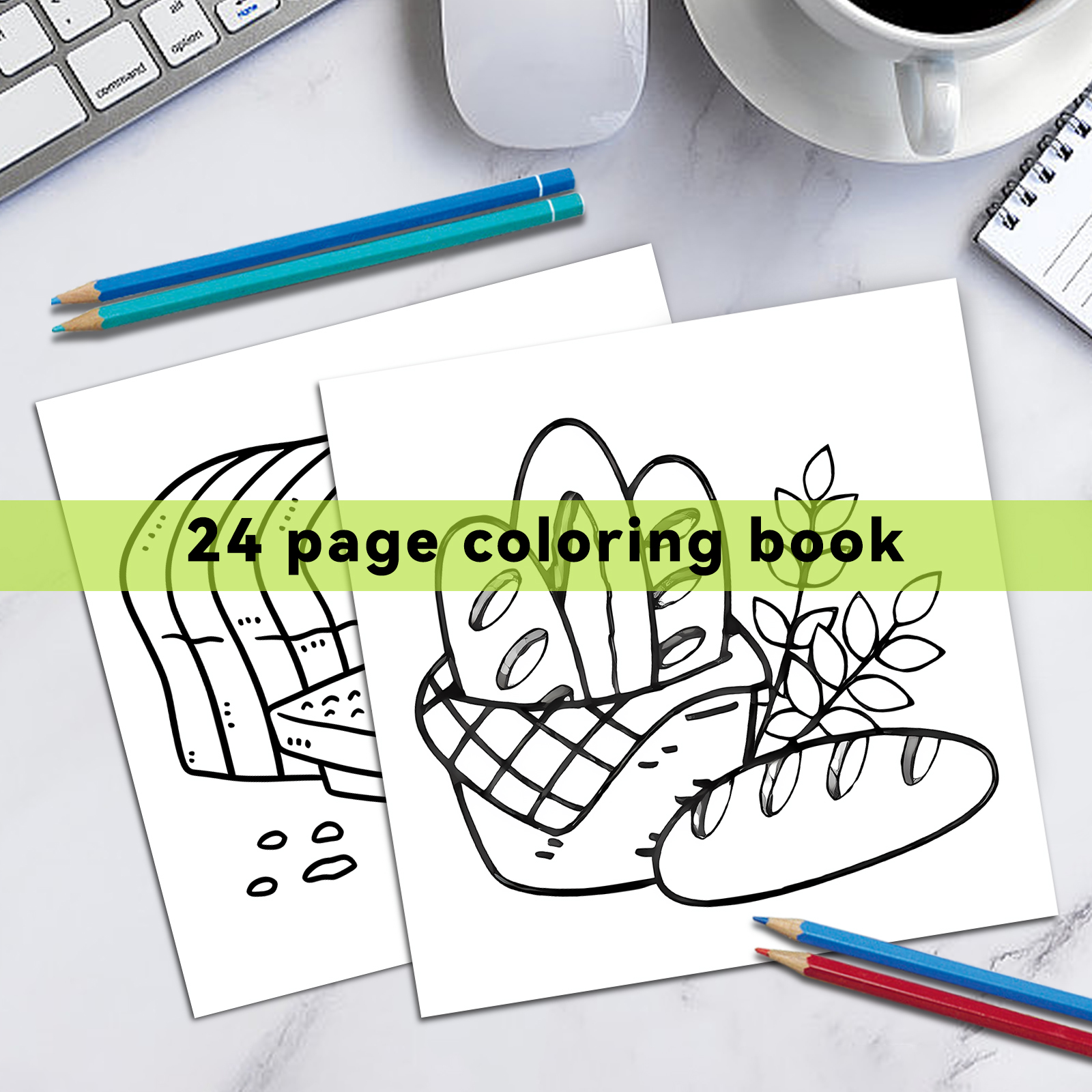 FOOD AND SNACK Coloring Book F - مراجعة Food Snacks Coloring Book وسعره