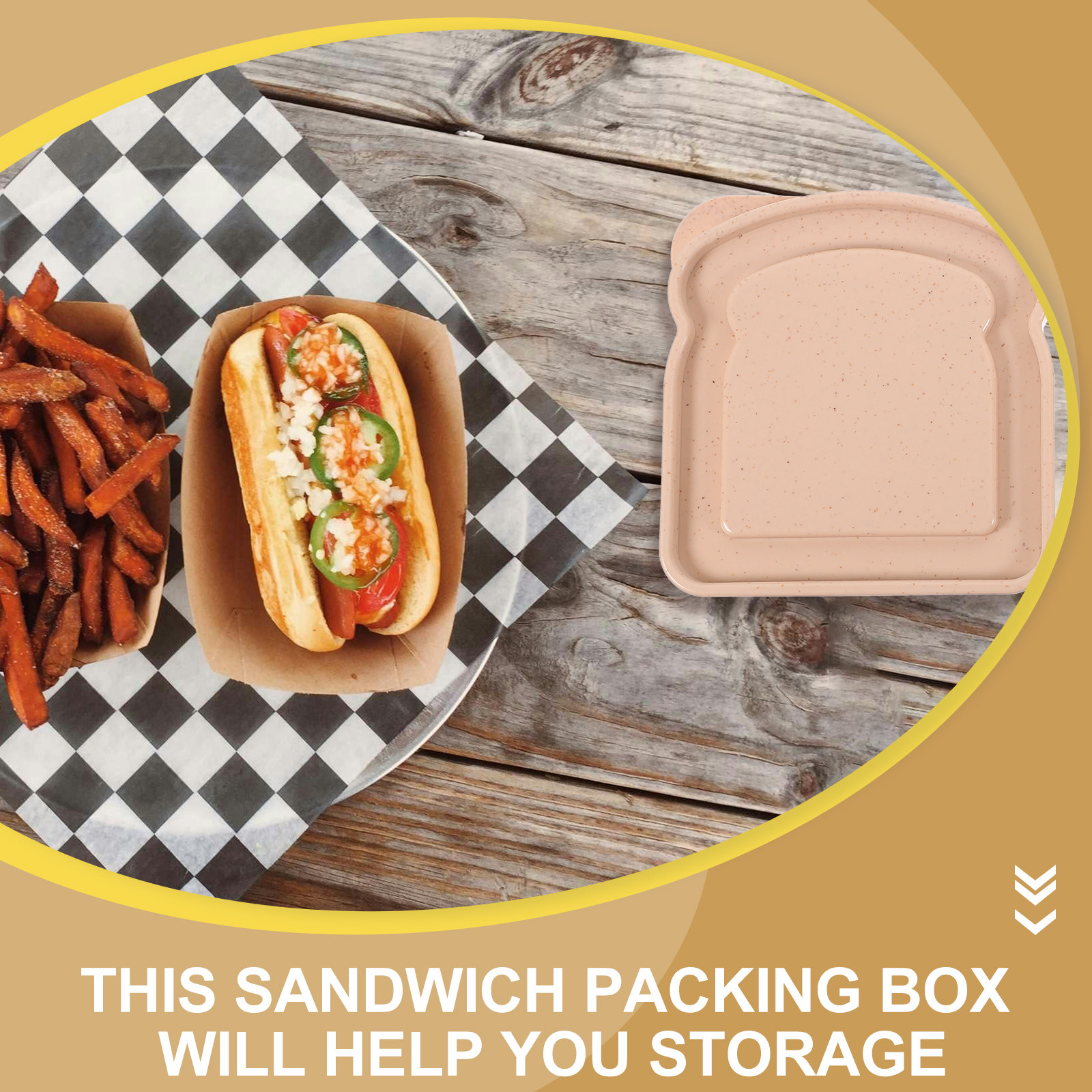 4Pcs Sandwich Storage Box Port - مراجعة Food Snacks For Camping وسعره