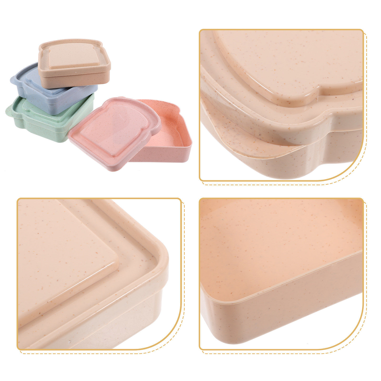 4Pcs Sandwich Storage Box Port - مراجعة Food Snacks For Camping وسعره