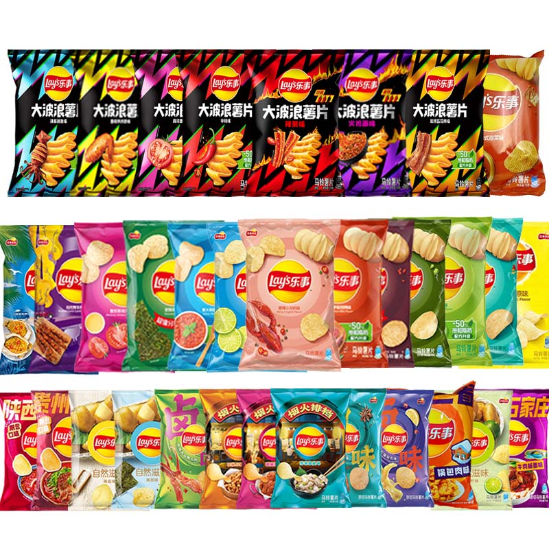 Lay's Potato Chips，Wave Chips  - مراجعة Food Snacks Wholesale وسعره