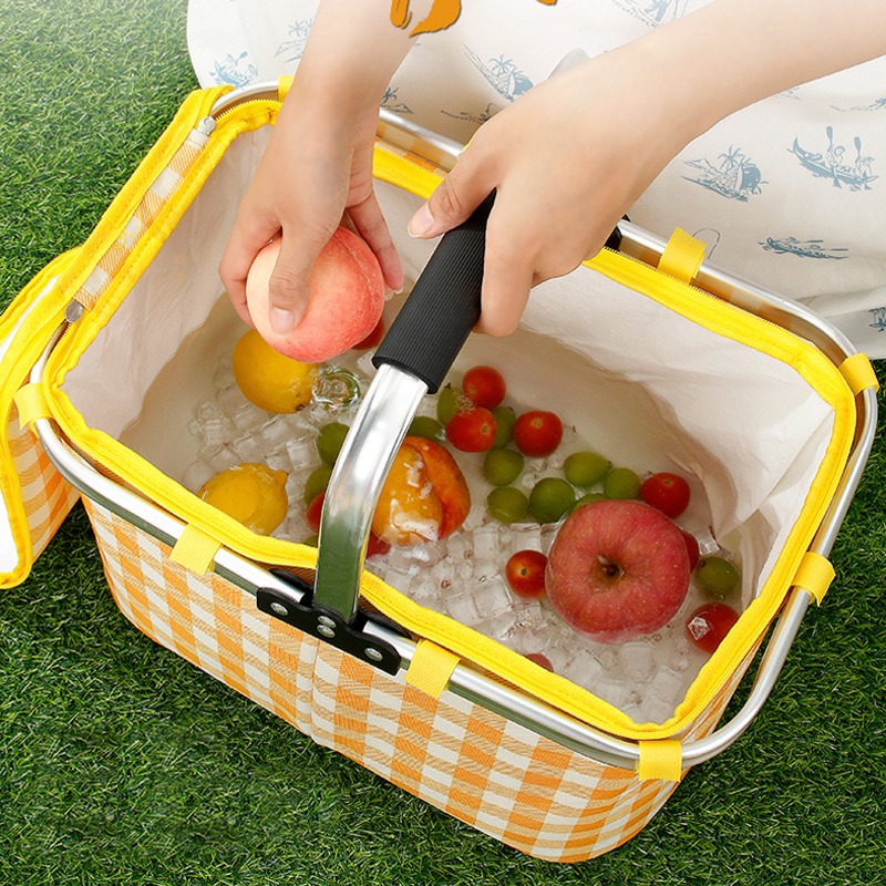 Retro Pastoral Lunch Bag Foldi - مراجعة Food Snacks For Camping وسعره