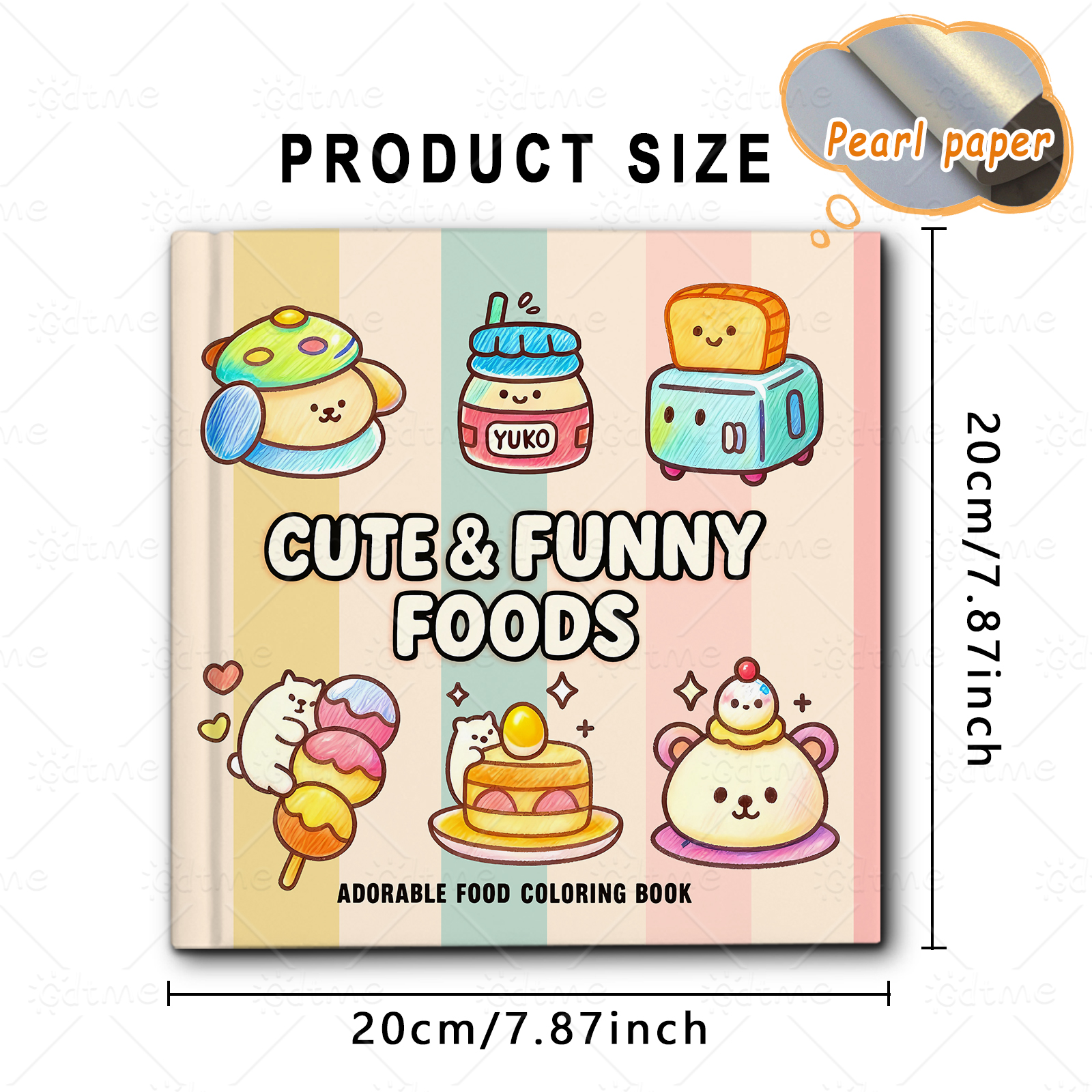 CUTE & FUNNY FOODS Bold-easy P - مراجعة Food Snacks Coloring Book وسعره
