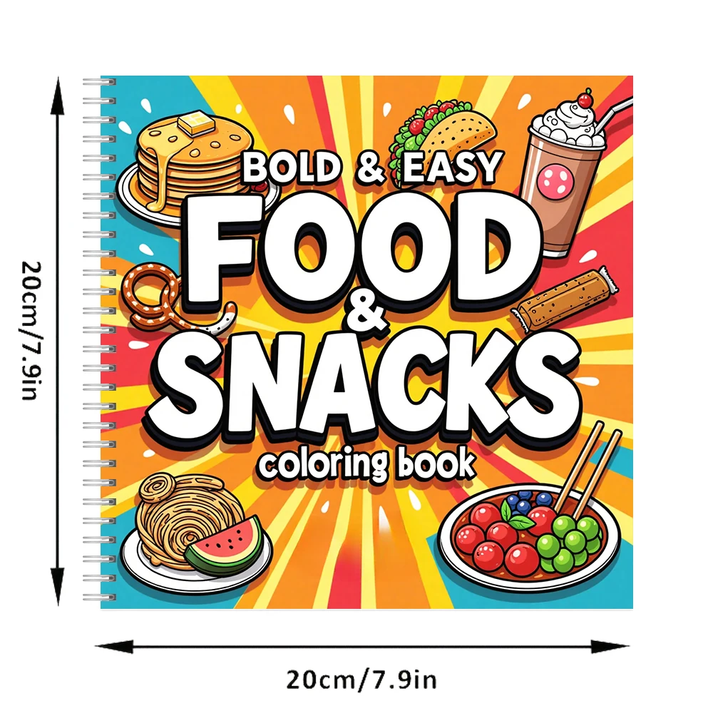Food and Snacks Coloring Book  - مراجعة Food Snacks Coloring Book وسعره