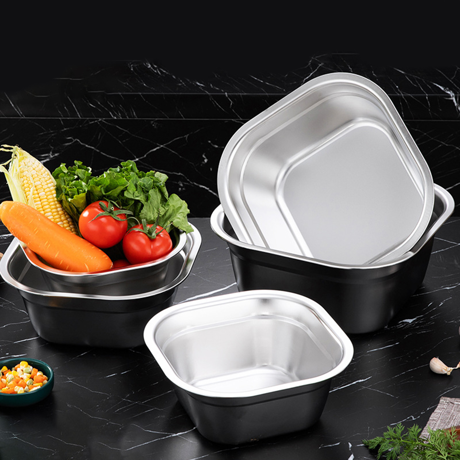 Stainless Steel Square Basin V - مراجعة Food Snacks Wholesale وسعره