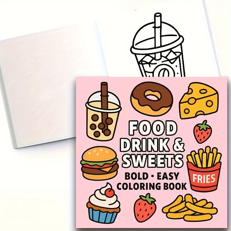 Original Upgraded Version, 24  - مراجعة Food Snacks Coloring Book وسعره