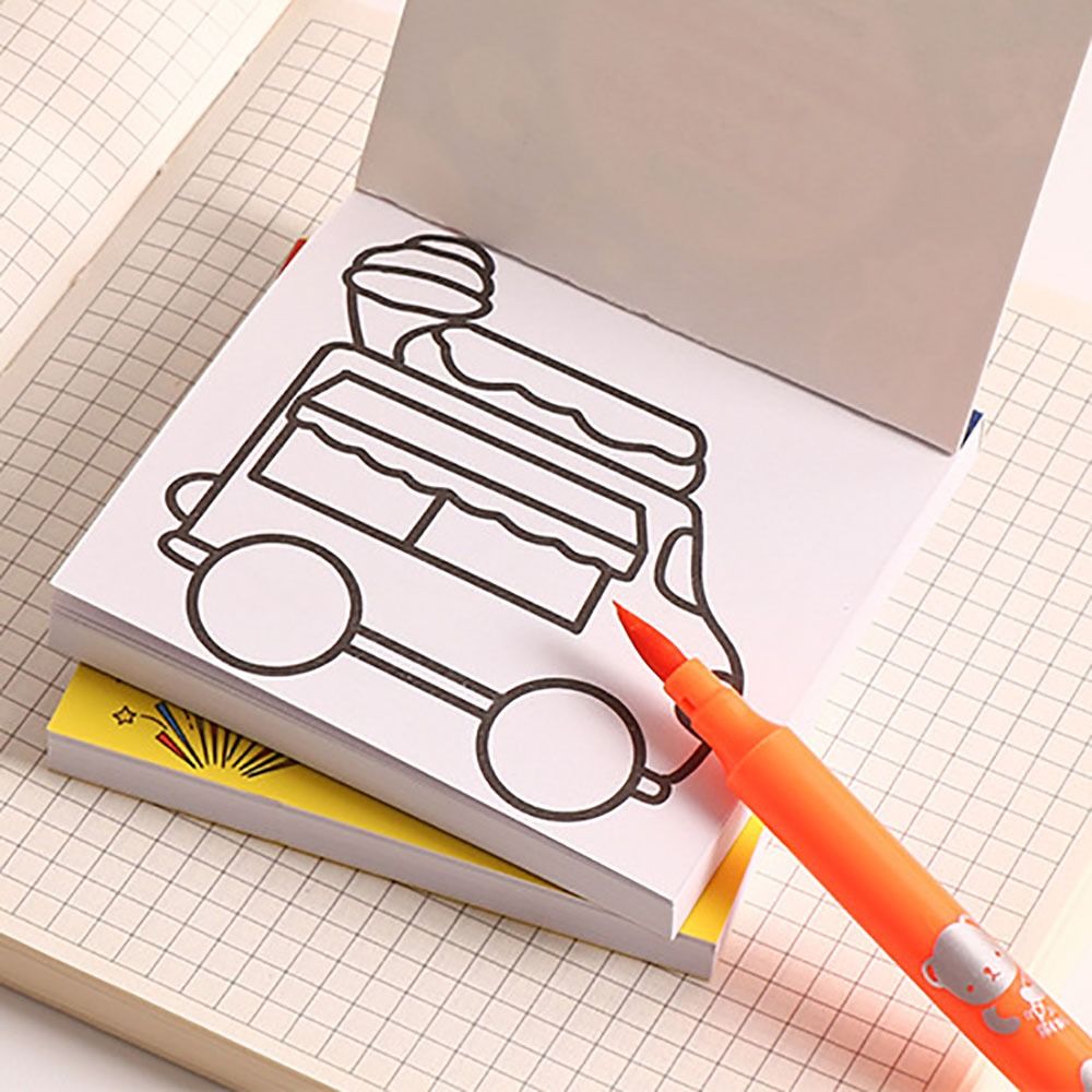 50 sheets Cartoon Paper Colori - مراجعة Food Snacks Coloring Book وسعره