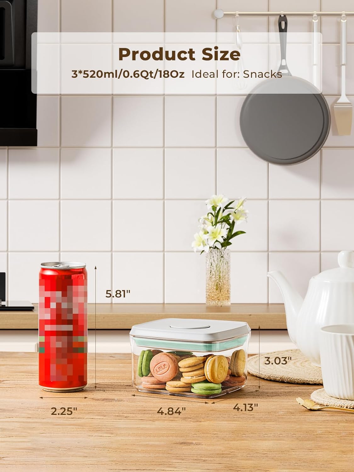 0.6 Qt Pop Containers - 3 Pack - مراجعة Qt Food Snacks وسعره