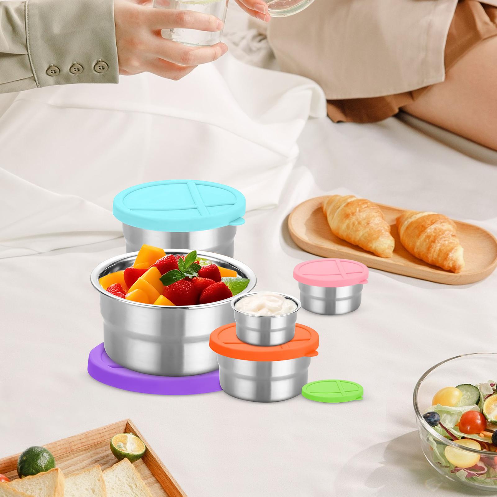 Metal Food Container 5 Pieces  - مراجعة Food Snacks For Camping وسعره
