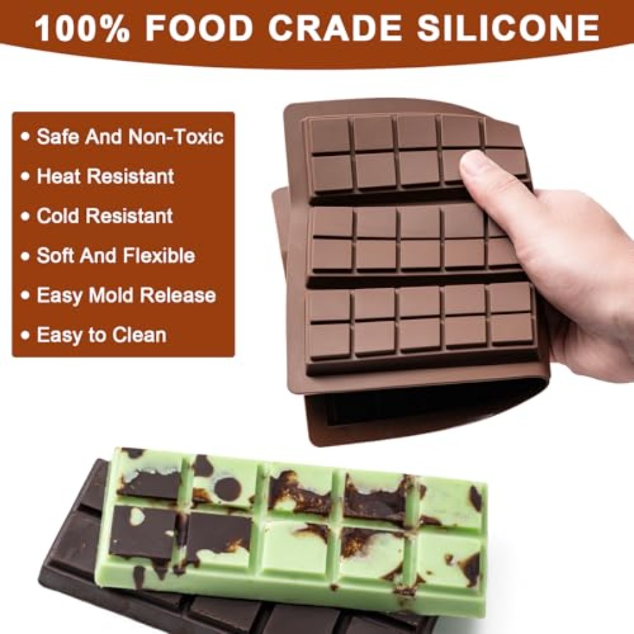 Chocolate Bar Mold Non-Stick C - مراجعة Food Snacks Wholesale وسعره