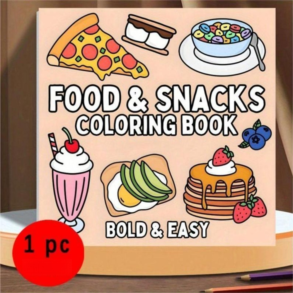 Food and Snacks Coloring Book  - مراجعة Food Snacks Coloring Book وسعره