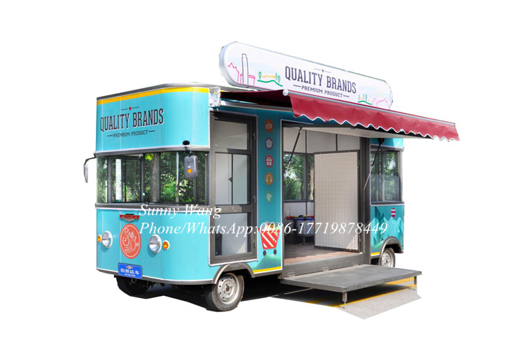 OEM 5m Mobile Hot Dog Food Car - مراجعة Fast Food With Snacks وسعره