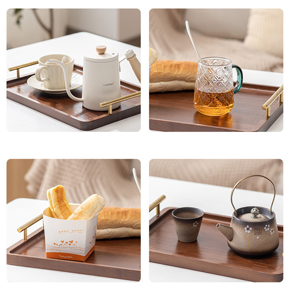 Wooden Serving Tray with Handl - مراجعة Food Snacks Wholesale وسعره