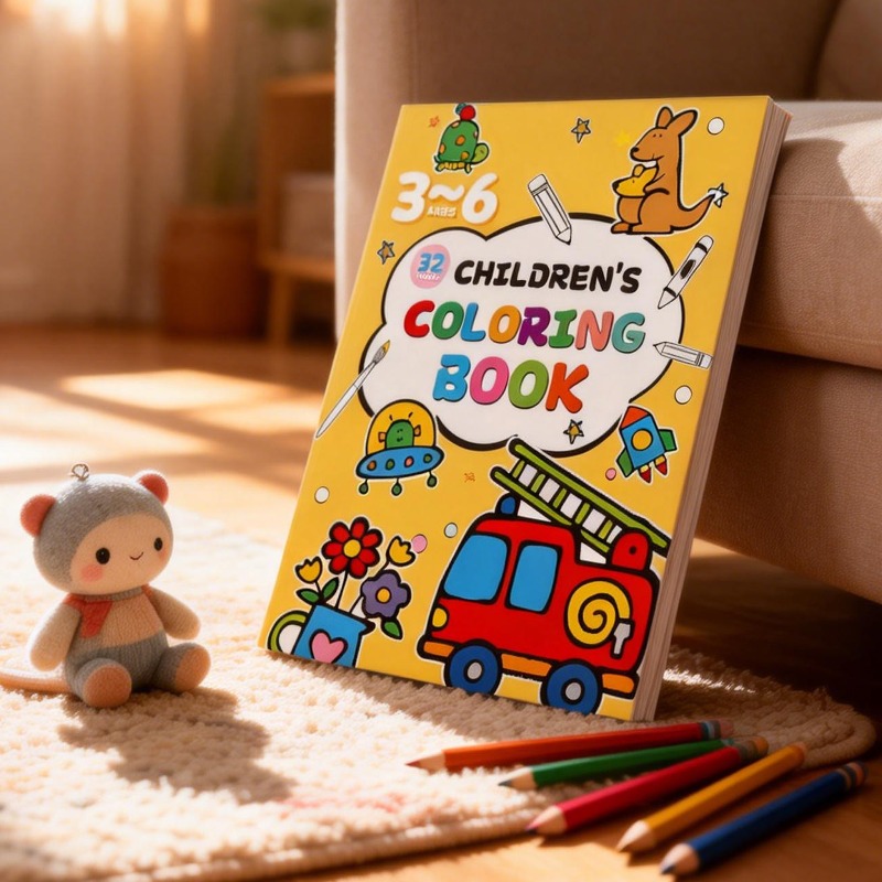Children's Drawing Book, Conta - مراجعة Food Snacks Coloring Book وسعره