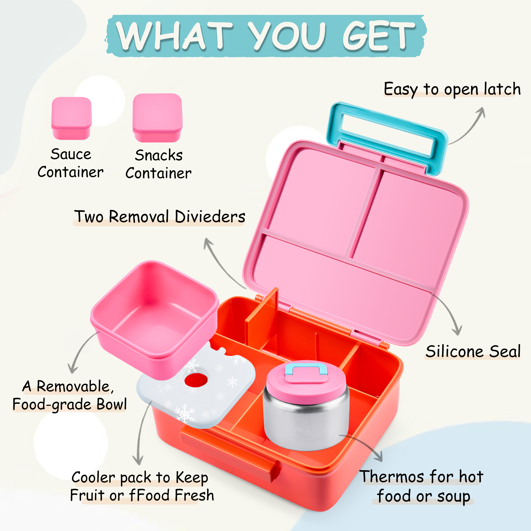 Bento Lunch Box for Kids with  - مراجعة Food Snacks Wholesale وسعره