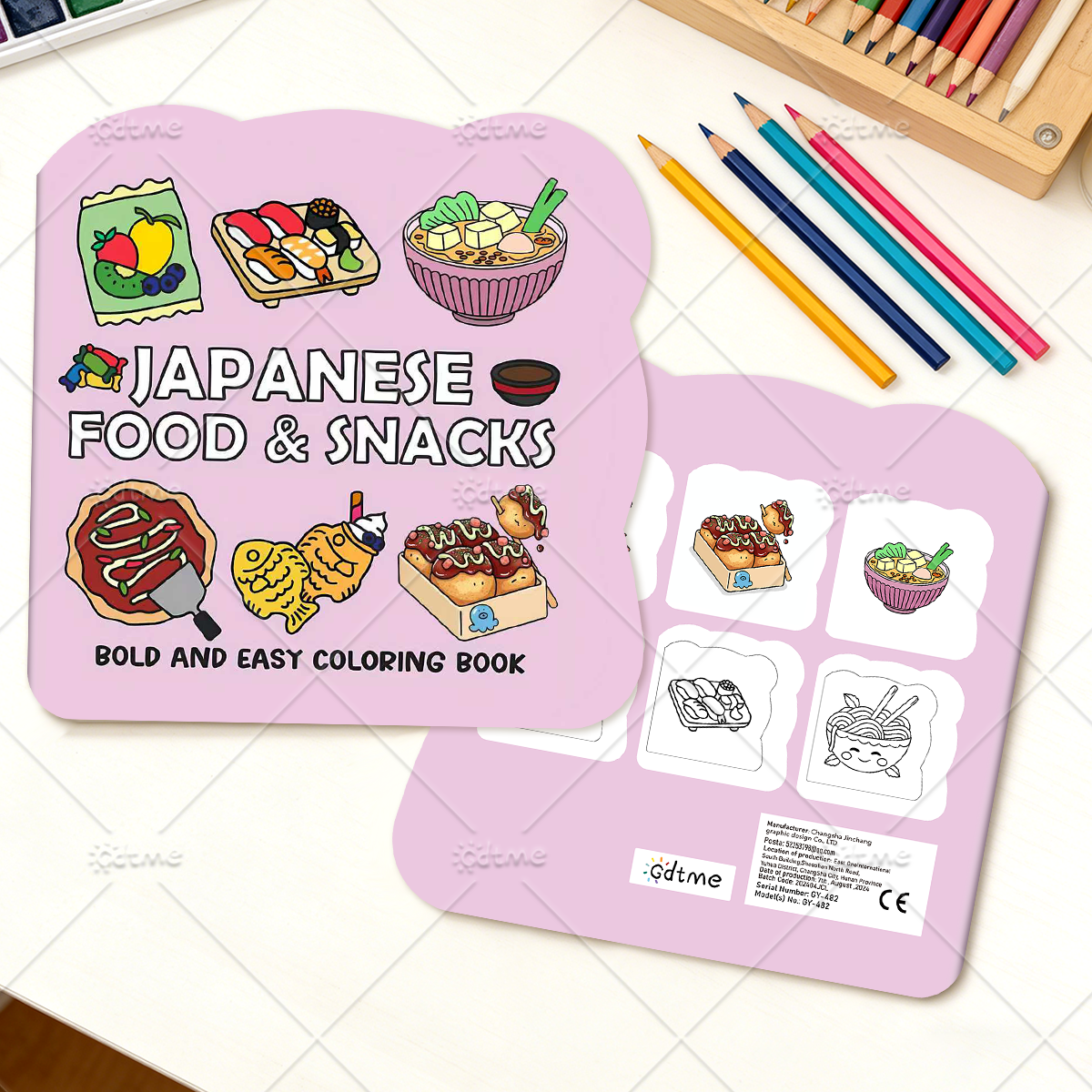 JAPANESE FOOD & SNACKS Irregul - مراجعة Food Snacks Coloring Book وسعره